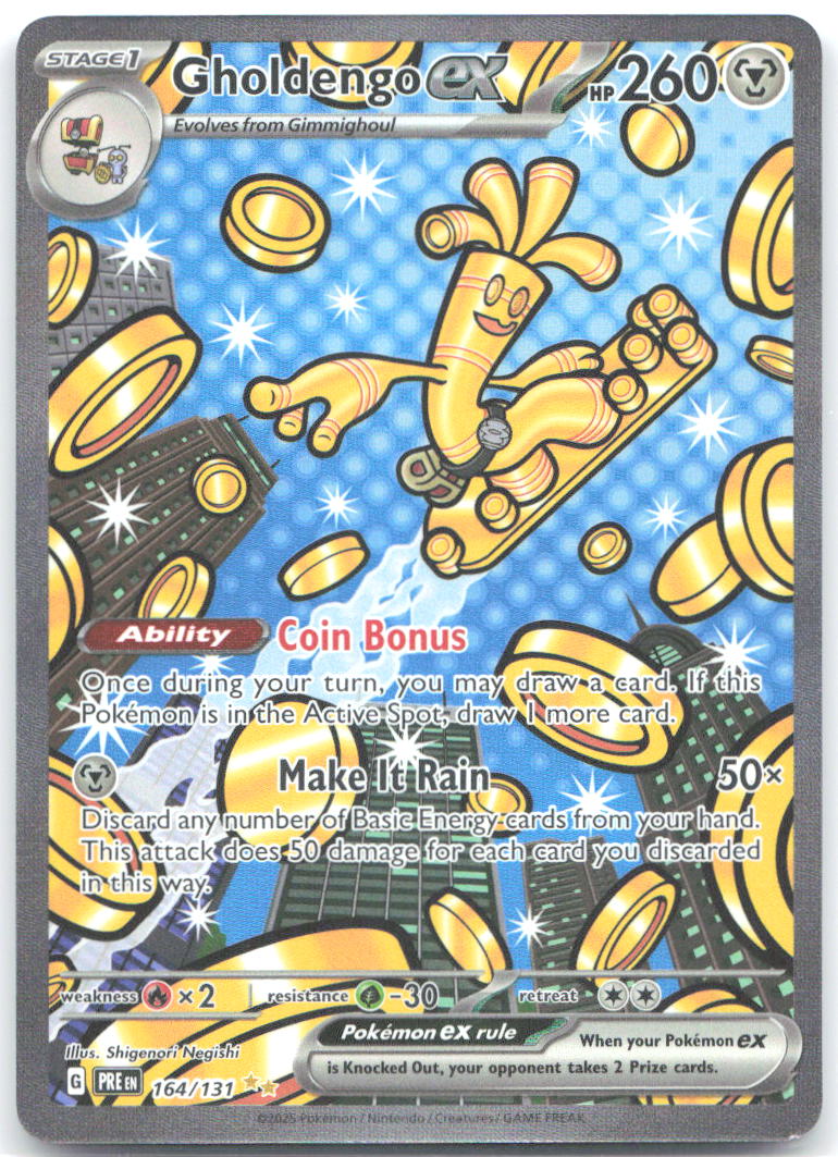 Gholdengo ex Holo Special Illustration Rare SV: Prismatic Evolutions 164/131 NM Shigenori Negishi