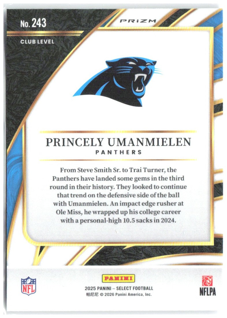 Princely Umanmielen Select - Black and Green Prizm Shock 243 2025 Panthers