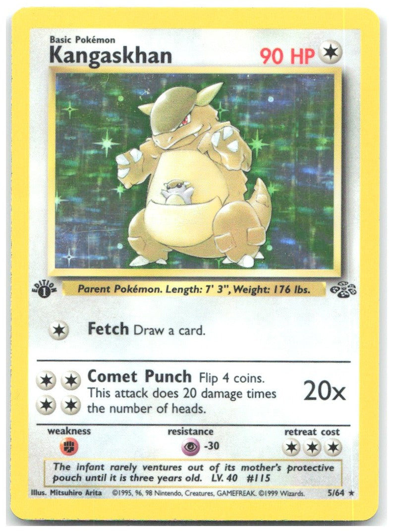 Kangaskhan 5 1st Edition Holo Rare Jungle 05/64 NM Mitsuhiro Arita