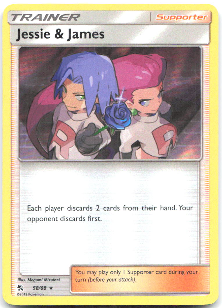 Jessie & James Holo Rare Hidden Fates 58/68 NM Megumi Mizutani