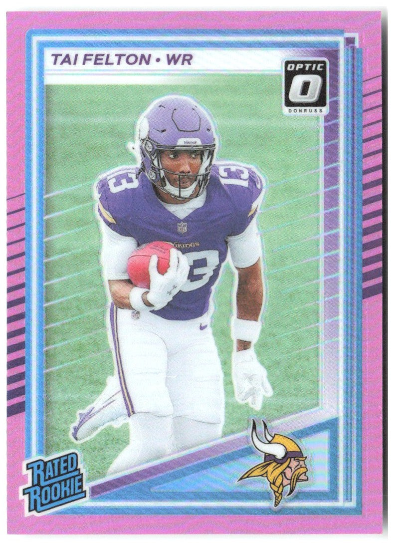 Tai Felton Donruss - Optic Rated Rookies Preview Pink 331 2025 Minnesota Vikings