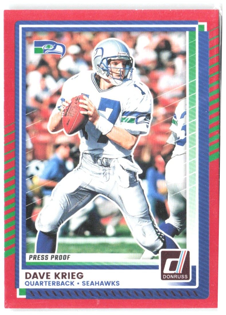 Dave Krieg Donruss - Press Proofs Red 282 2025 Seattle Seahawks