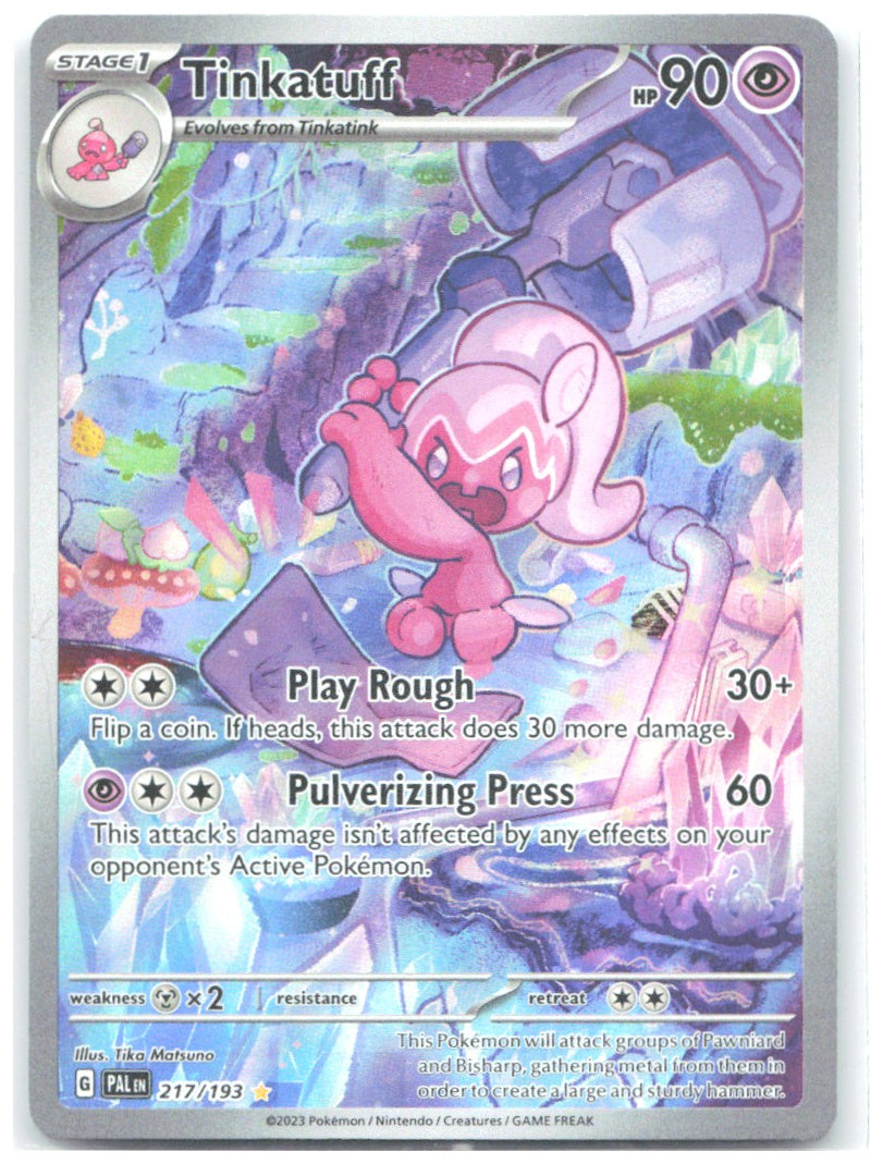 Tinkatuff Holo Illustration Rare SV02 Paldea Evolved 217/193 NM Tika Matsuno