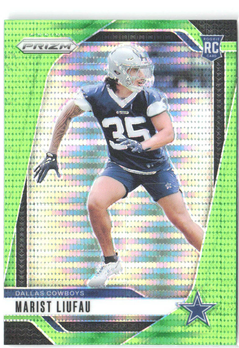 Marist Liufau Panini Prizm - Neon Green Pulsar 372 2024 Dallas Cowboys