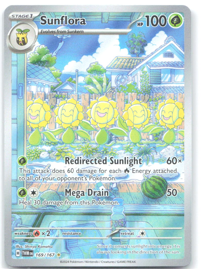 Sunflora Illustration Rare SV06: Twilight Masquerade 169/167 NM Shinya Komatsu
