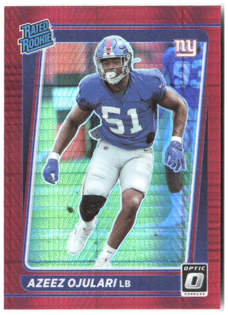 Azeez Ojulari Donruss Optic - Red Hyper 273 2021 New York Giants