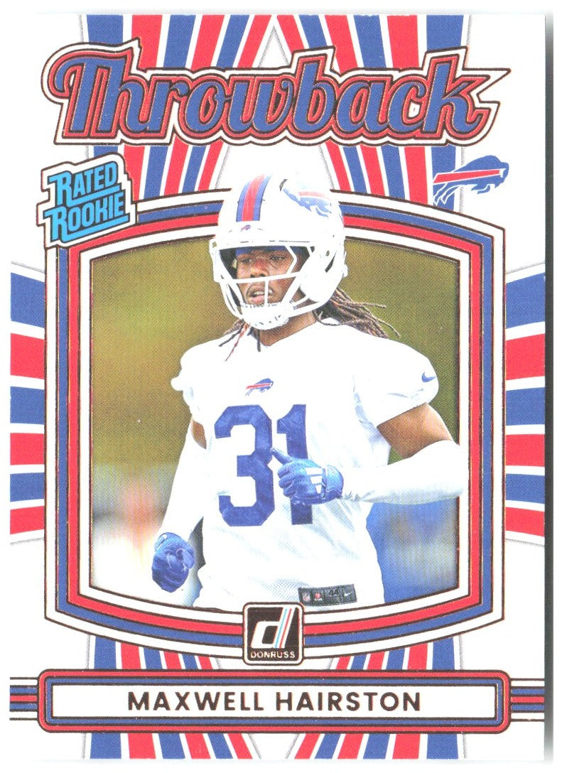 Maxwell Hairston Donruss - Rated Rookies Throwback 7 2025 Buffalo Bills