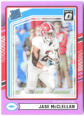 Jase McClellan Donruss Optic Rated Rookies Preview Pink 375 2024 Atlanta Falcons