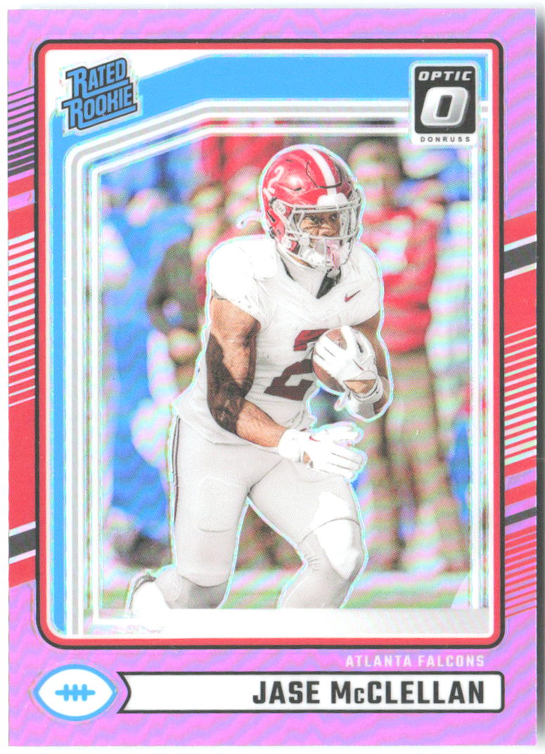 Jase McClellan Donruss Optic Rated Rookies Preview Pink 375 2024 Atlanta Falcons
