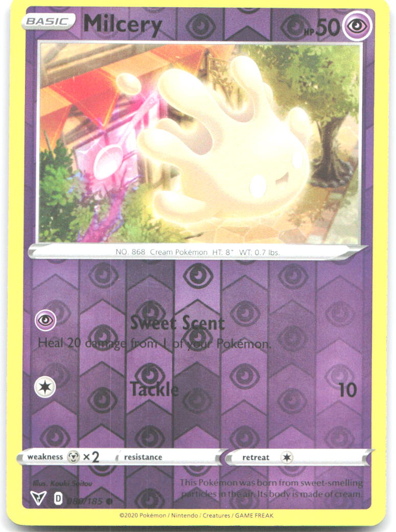 Milcery Reverse Holo Common SWSH04 Vivid Voltage 080/185 NM Kouki Saitou