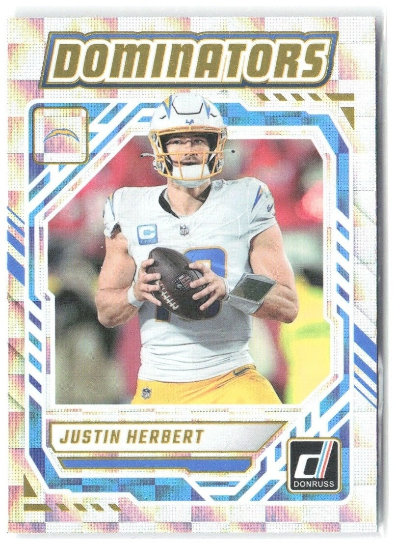 Justin Herbert Donruss - Dominators DOM-JHT 2025 Los Angeles Chargers