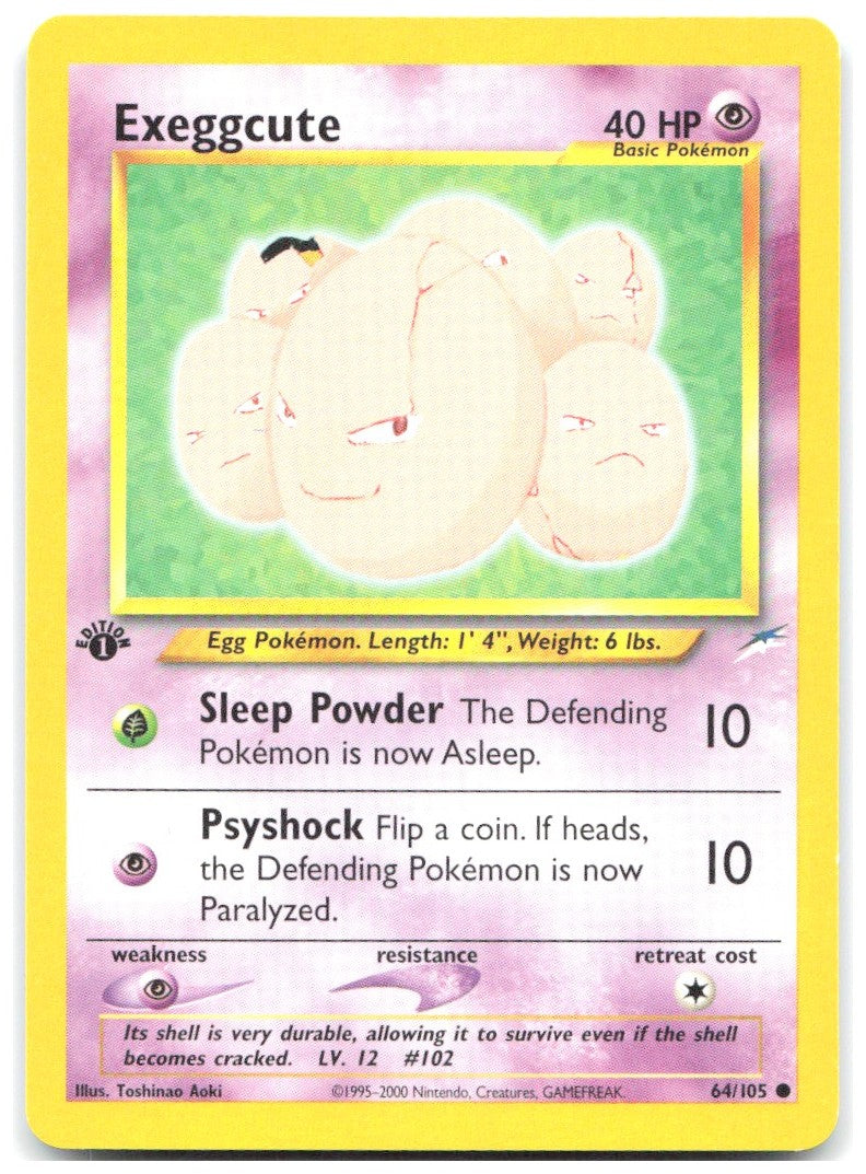 Exeggcute 1st Edition Common Neo Destiny 064/105 NM Toshinao Aoki
