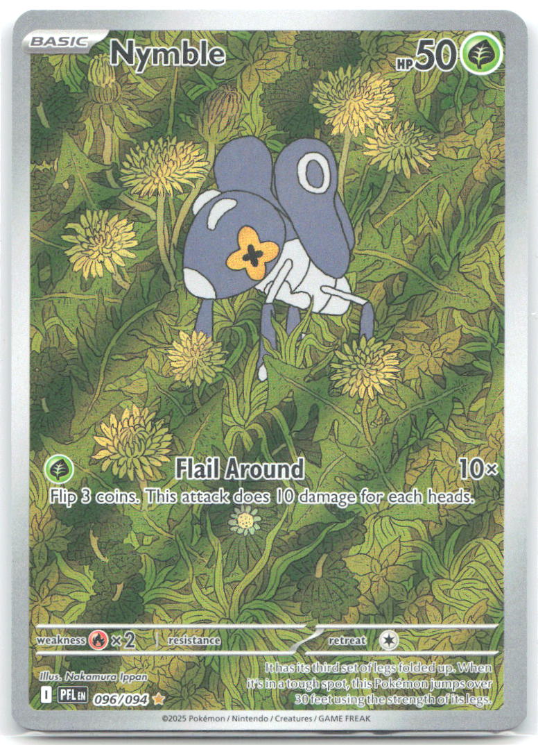 Nymble Holo Illustration Rare ME02: Phantasmal Flames 096/094 NM Nakamura Ippan