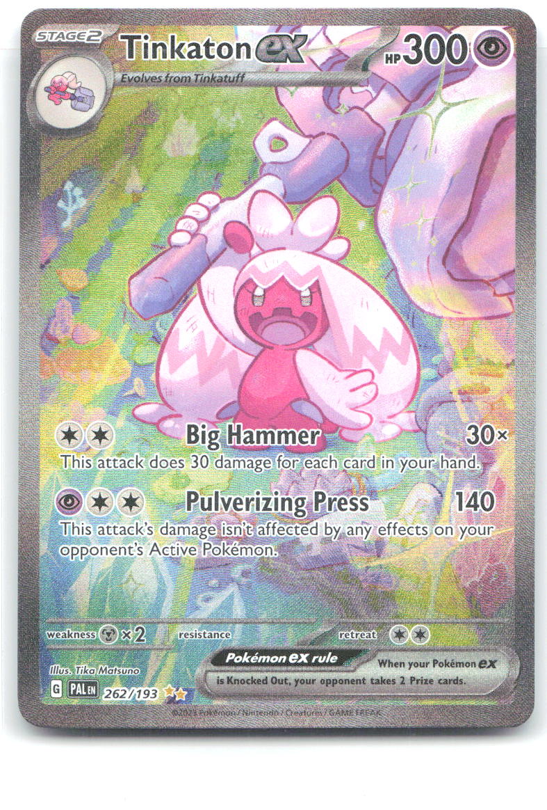 Tinkaton ex Holo Special Illustration Rare SV02: Paldea Evolved 262/193 NM Tika Matsuno