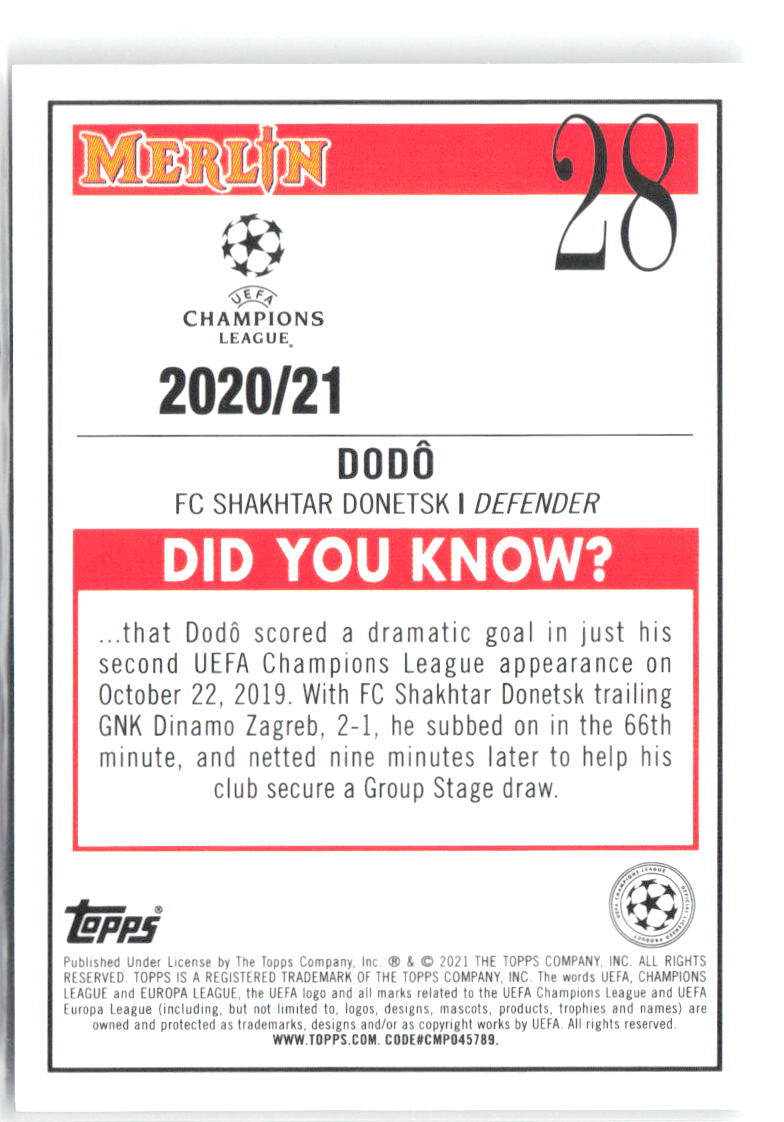 Dodô Merlin UEFA Champions League 28 2020-21 RC