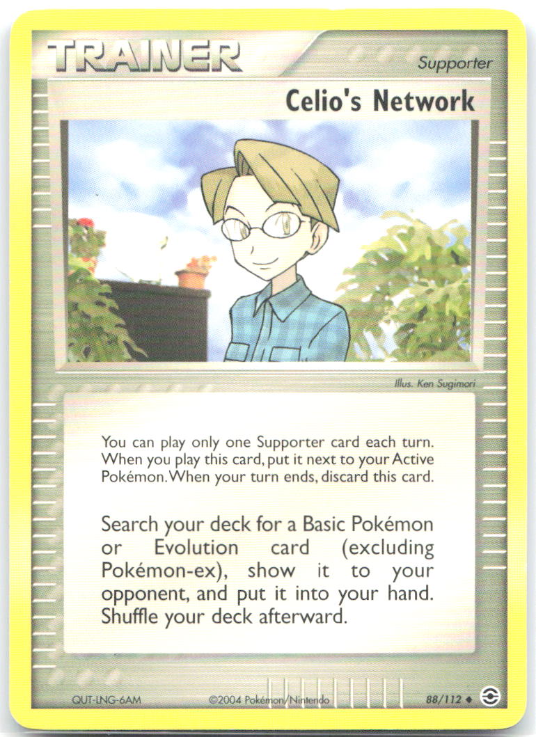 Celio's Network Uncommon FireRed & LeafGreen 88/112 LP Ken Sugimori
