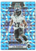 J.K. Dobbins Panini Mosaic - Reactive Blue Mosaic 14 2023 Baltimore Ravens