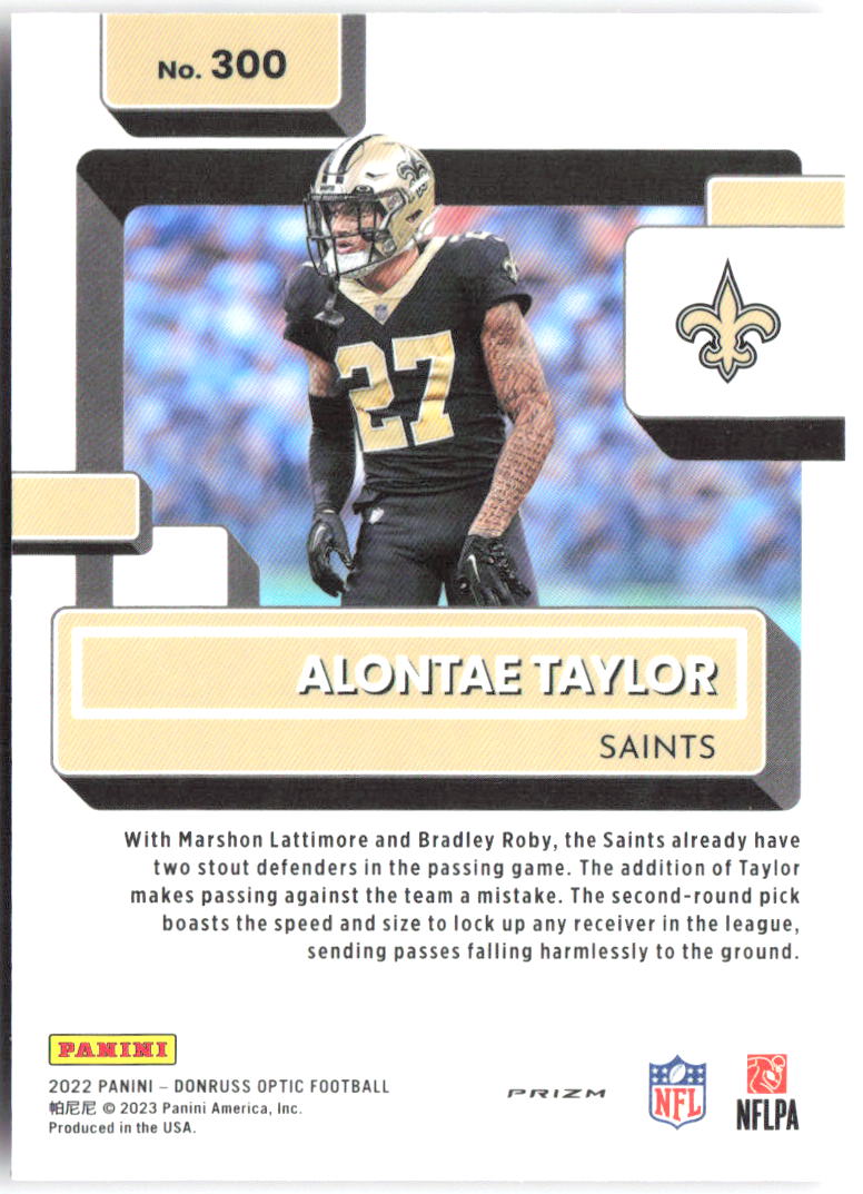 Alontae Taylor Donruss Optic - Pink 300 2022 New Orleans Saints
