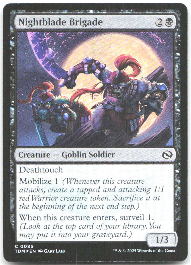 Nightblade Brigade Foil C Tarkir Dragonstorm 85 NM Gary Laib