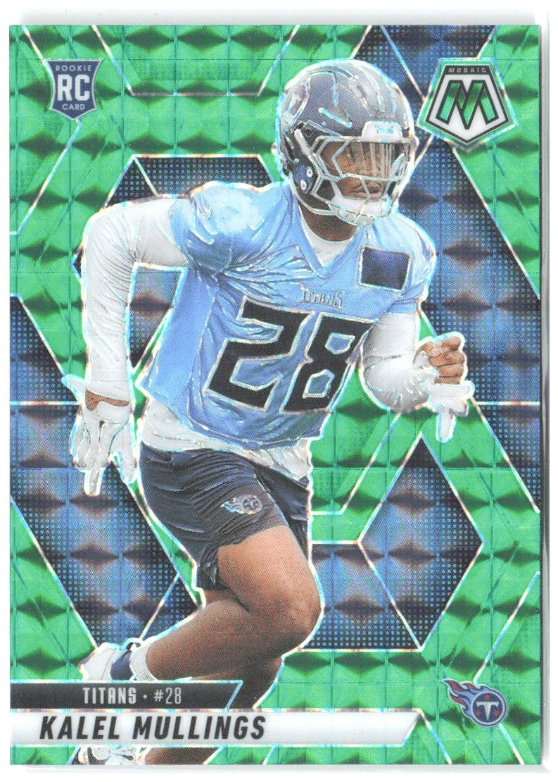 Kalel Mullings Panini Mosaic - Mosaic Green 390 2025 Tennessee Titans