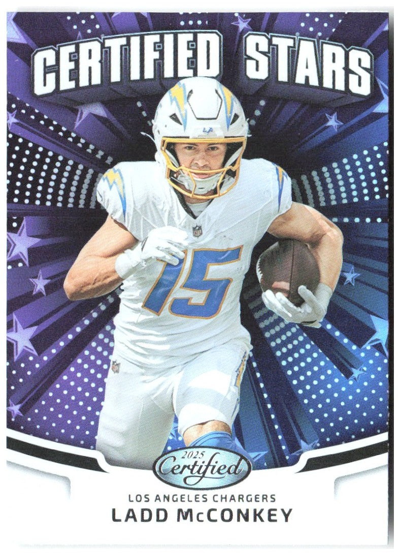 Ladd McConkey Panini Certified Certified Stars CST-LMY 2025 Los Angeles Chargers