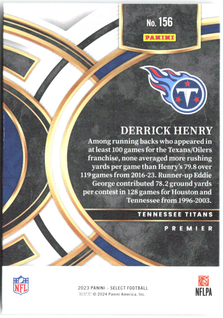 Derrick Henry Panini Select 156 2023 Tennessee Titans