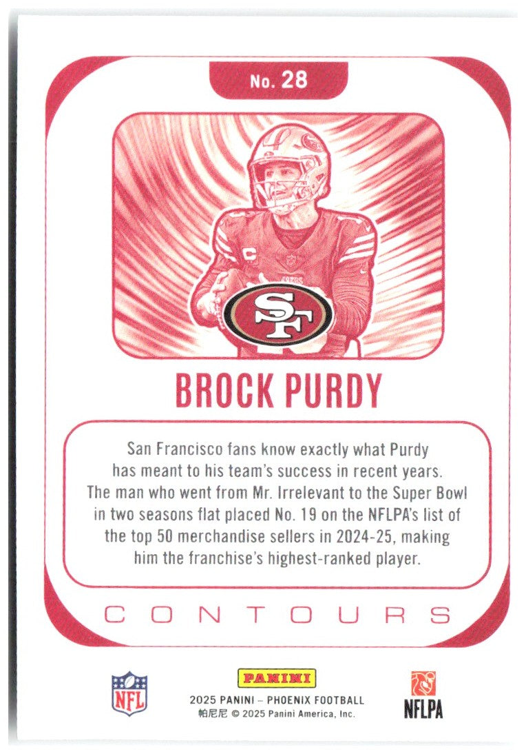 Brock Purdy Panini Phoenix - Contours 28 2025 San Francisco 49ers