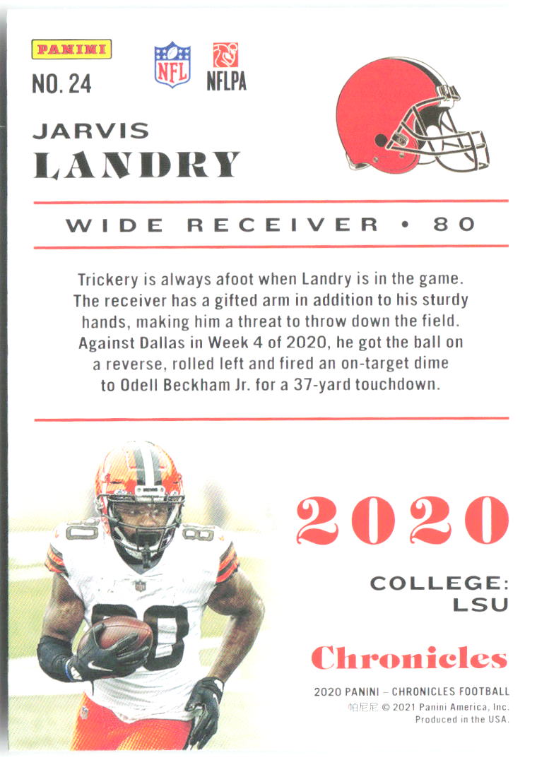 Jarvis Landry Panini Chronicles - Pink 24 2020 Cleveland Browns