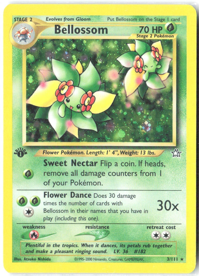 Bellossom 1st Edition Holo Rare Neo Genesis 003/111 NM Atsuko Nishida