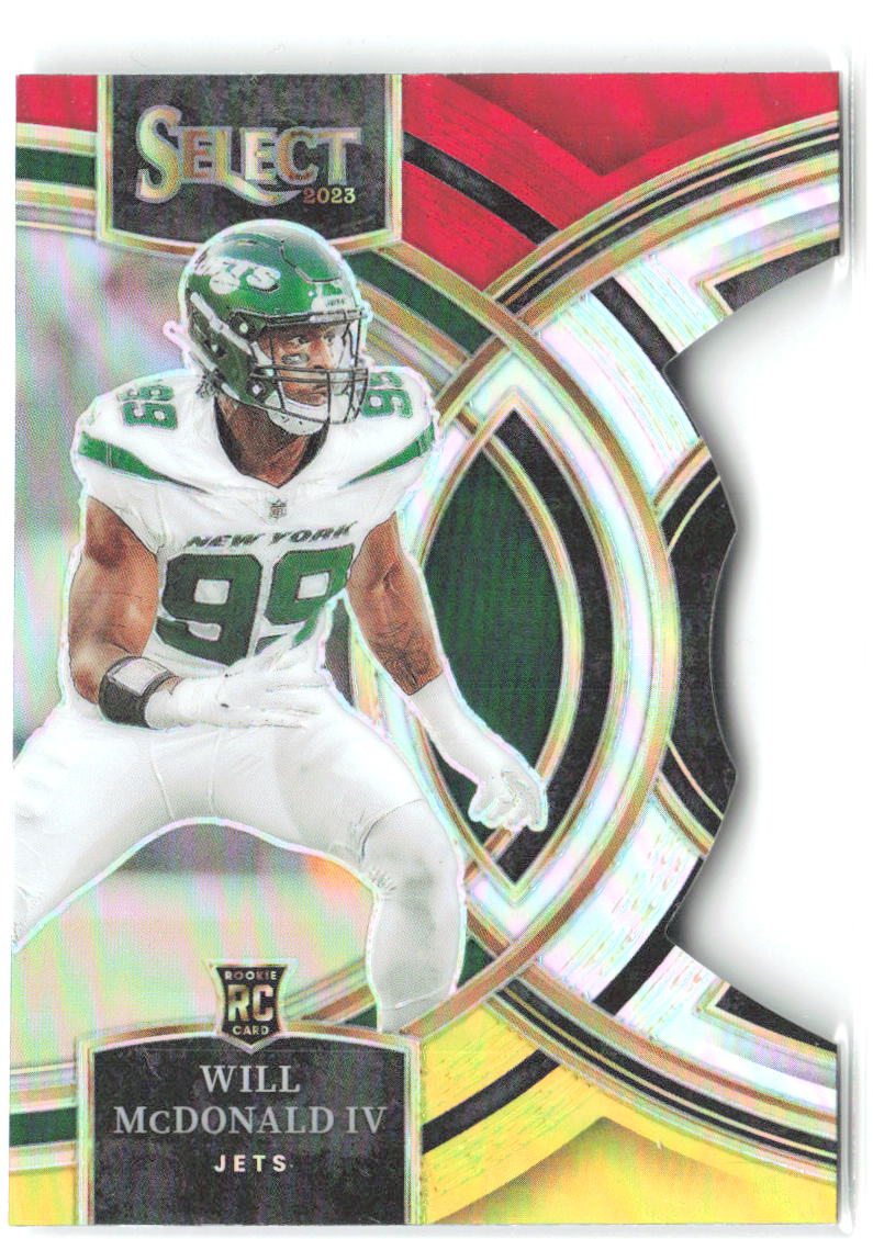 Will McDonald IV Select - Red and Yellow Prizms Die Cuts 192 2023 New York Jets