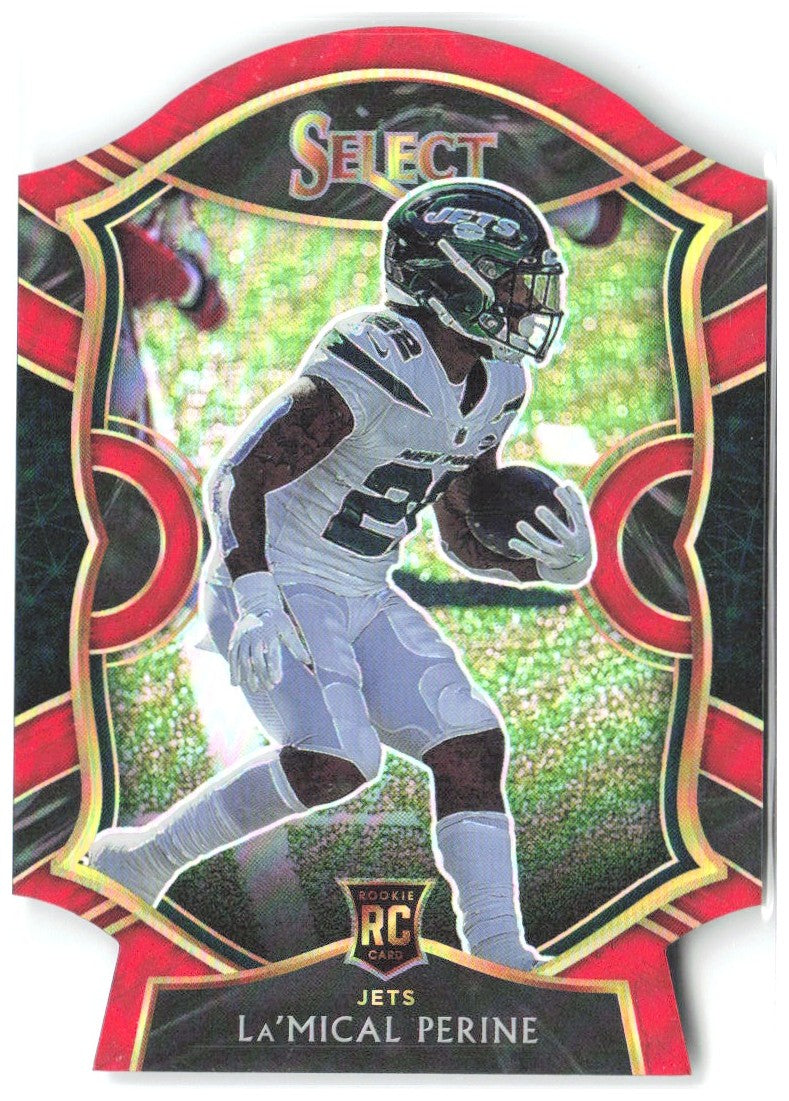 La'Mical Perine Panini Select - Red Prizm Die Cut 80 2020 New York Jets