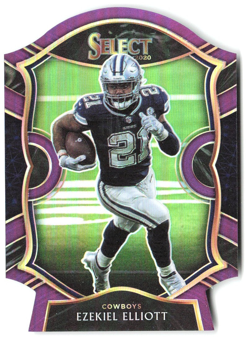 Ezekiel Elliott Panini Select - Purple Prizm Die Cut 10 2020 Dallas Cowboys