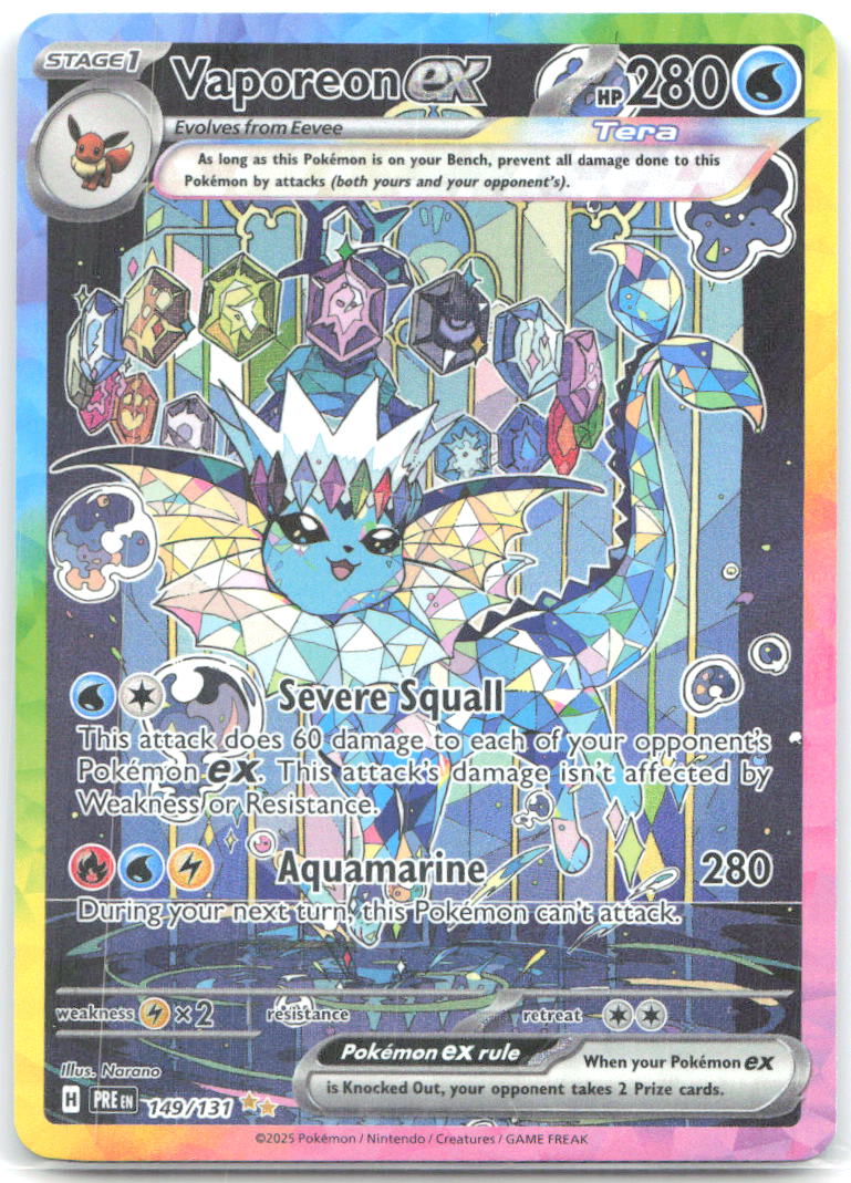 Vaporeon ex Special Illustration Rare SV: Prismatic Evolutions 149/131 NM Norono