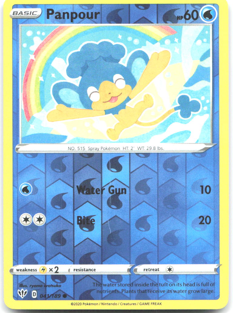 Panpour Reverse Holo Common SWSH03 Darkness Ablaze 041/189 NM ryoma uratsuka