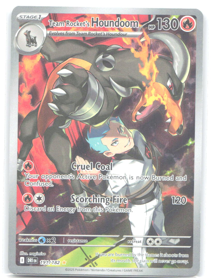 Team Rocket's Houndoom Illustration Rare Destined Rivals 191/182 NM nagimiso