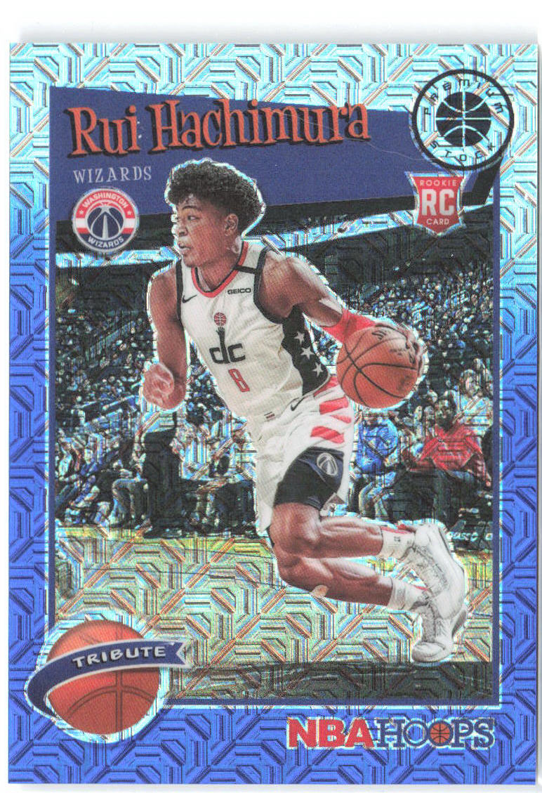 Rui Hachimura Hoops Premium Stock - Prizms Blue Mojo 300 2019-20 Wizards /99