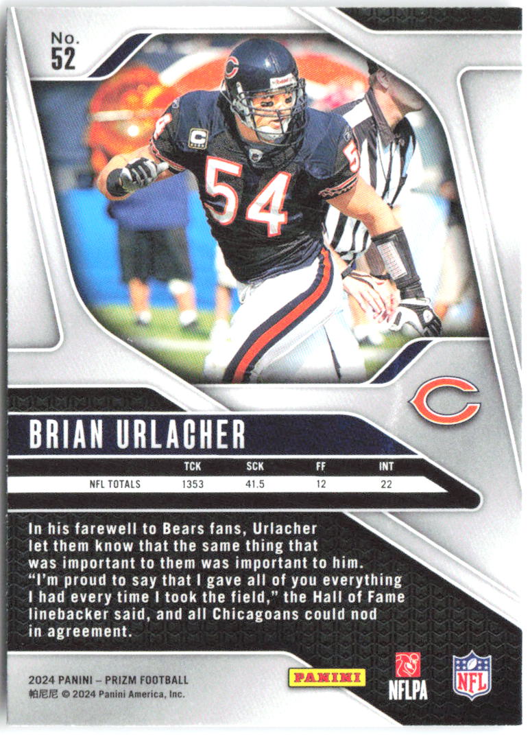 Brian Urlacher Panini Prizm 52 2024 Chicago Bears