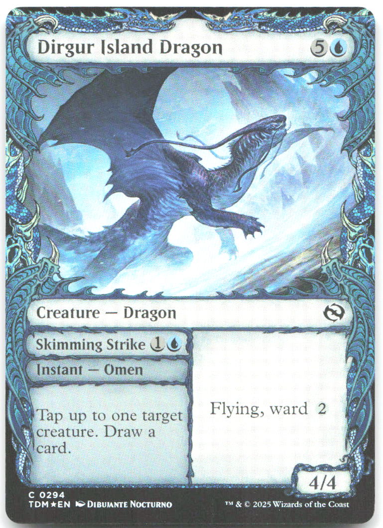Dirgur Island Dragon Showcase Foil Tarkir Dragonstorm 294 NM Dibujante Nocturno