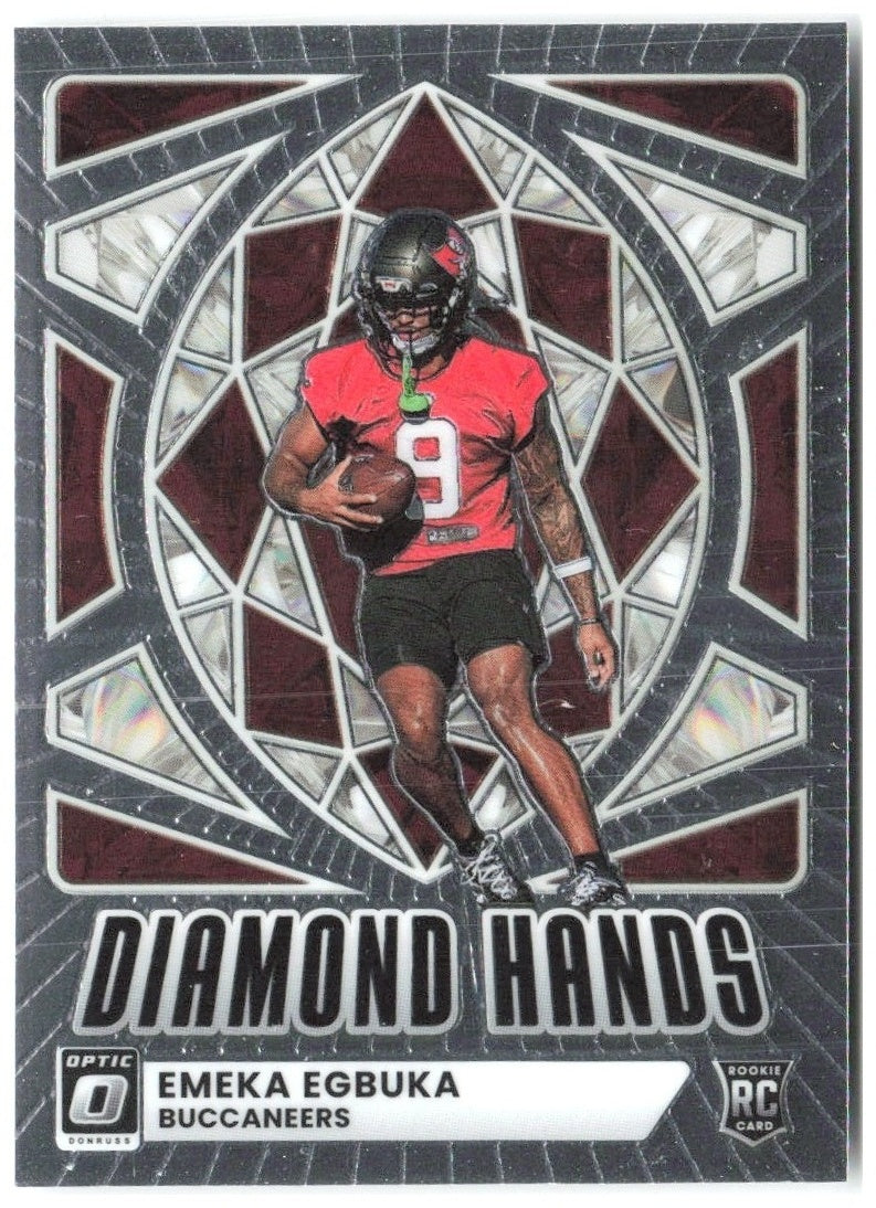 Emeka Egbuka Donruss Optic - Diamond Hands 4 2025 Tampa Bay Buccaneers