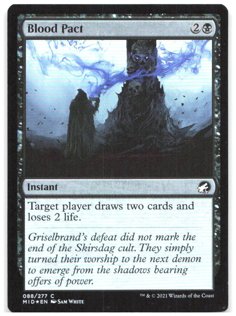 Blood Pact Foil C Innistrad Midnight Hunt 88 NM Sam White