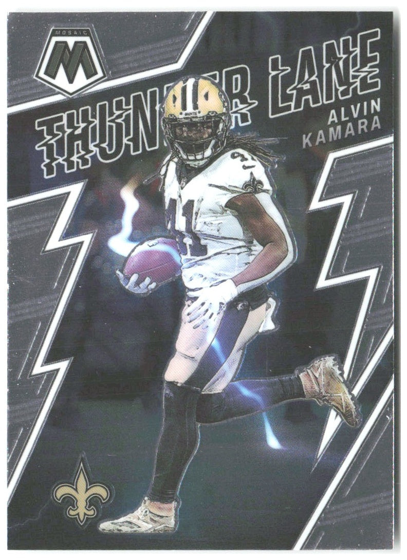 Alvin Kamara Panini Mosaic - Thunder Lane TL-11 2022 New Orleans Saints