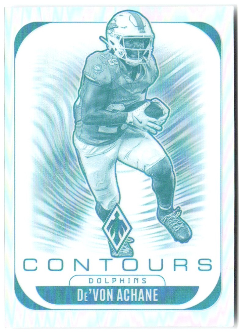 De'Von Achane Panini Phoenix - Contours 20 2025 Miami Dolphins