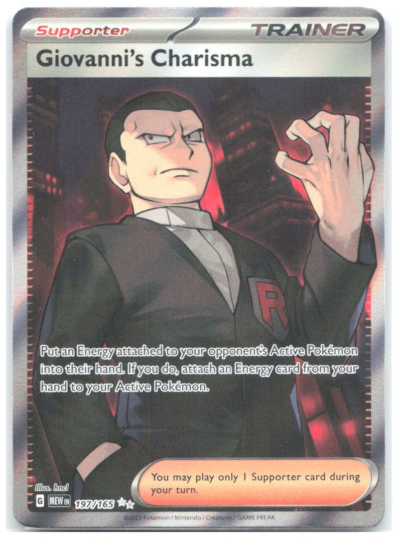 Giovanni's Charisma Holo Ultra Rare SV Scarlet & Violet 151 197/165 NM hncl