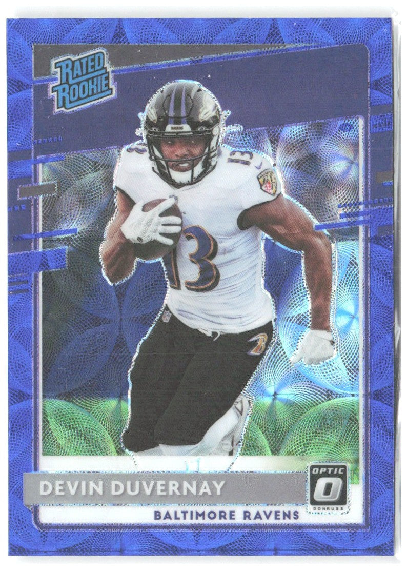 Devin Duvernay Donruss Optic - Blue Scope 179 2020 Baltimore Ravens
