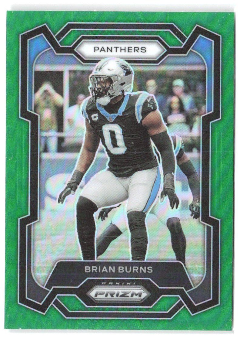 Brian Burns Panini Prizm - Green 39 2023 Carolina Panthers