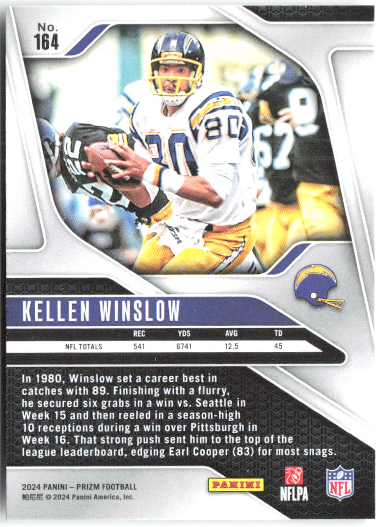Kellen Winslow Panini Prizm 164 2024 San Diego Chargers