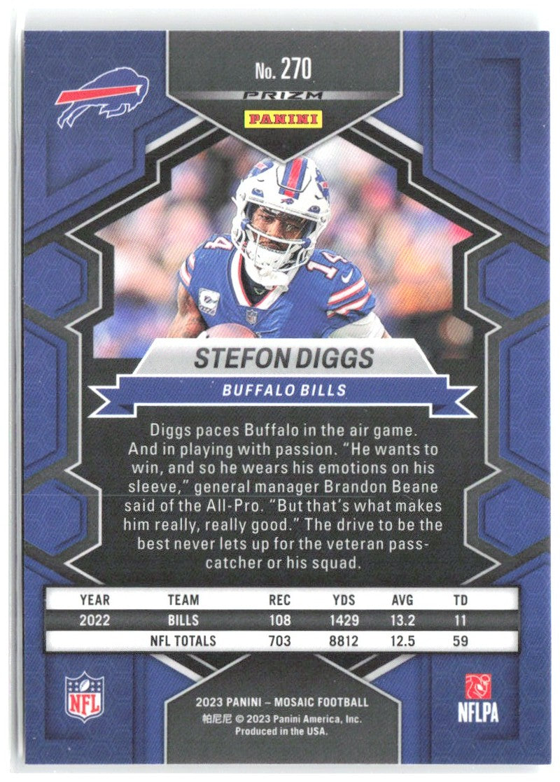 Stefon Diggs Panini Mosaic - Mosaic 270 2023 Buffalo Bills