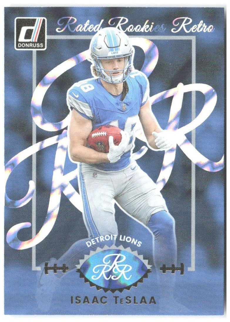 Isaac TeSlaa Donruss - Rated Rookies Retro 6 2025 Detroit Lions
