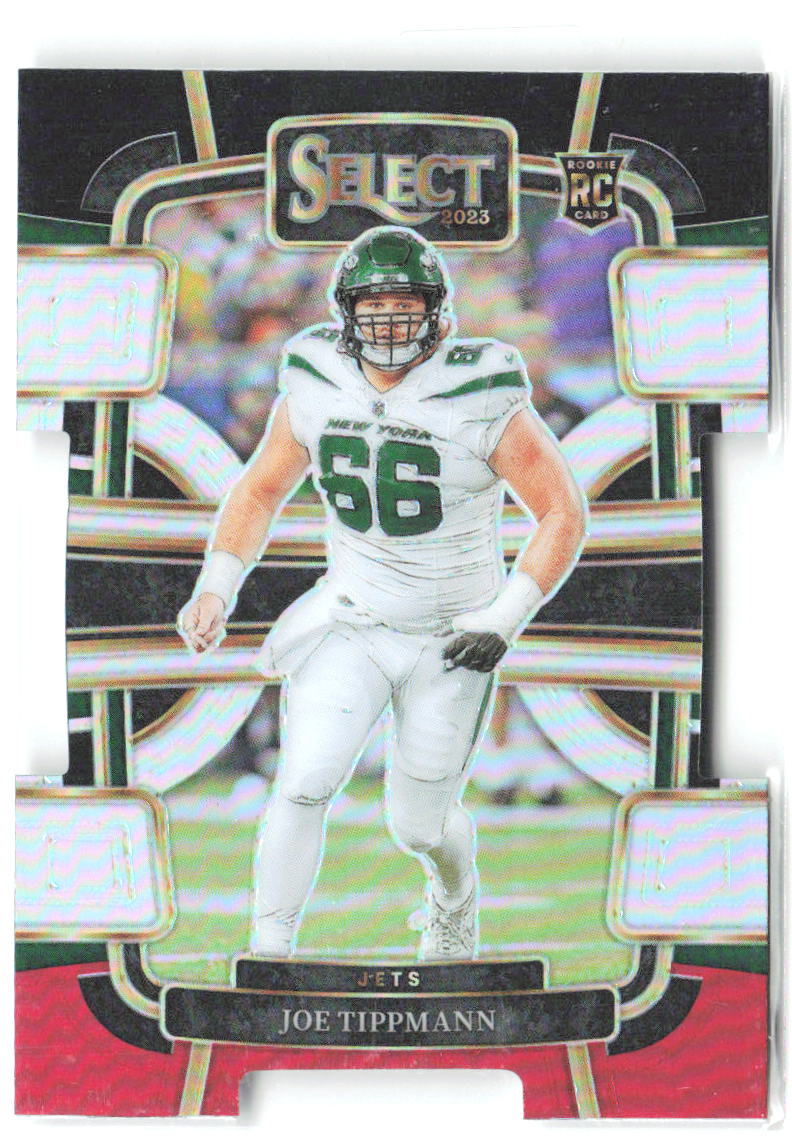 Joe Tippmann Panini Select - Black and Red Prizms Die Cuts 78 2023 New York Jets