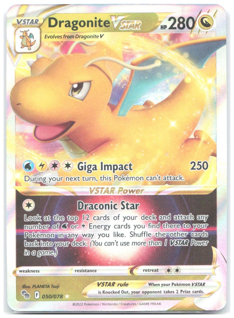 Dragonite VSTAR Holo Ultra Rare Pokemon GO 050/078 NM kawayoo
